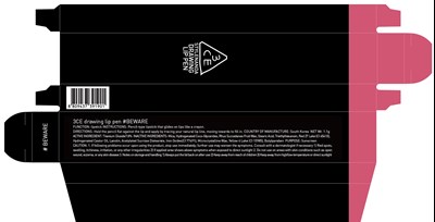 Image of carton - 3ce drawing lip pen beware carton
